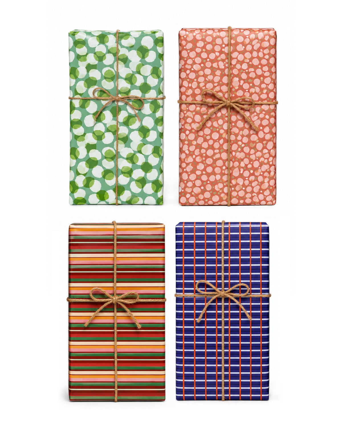 Kit 4 Rollos: regalos envueltos con la cara B de Kyoto, Viena, Amalfi y Oxford
