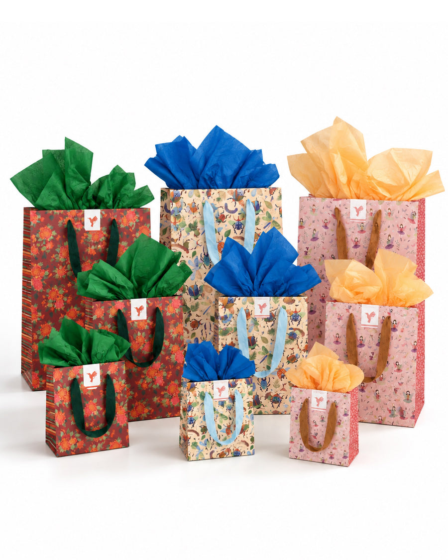 Kit Bolsas: las 9 bolsas Amalfi, Kyoto y Viena en tallas S, M y L con papel de seda