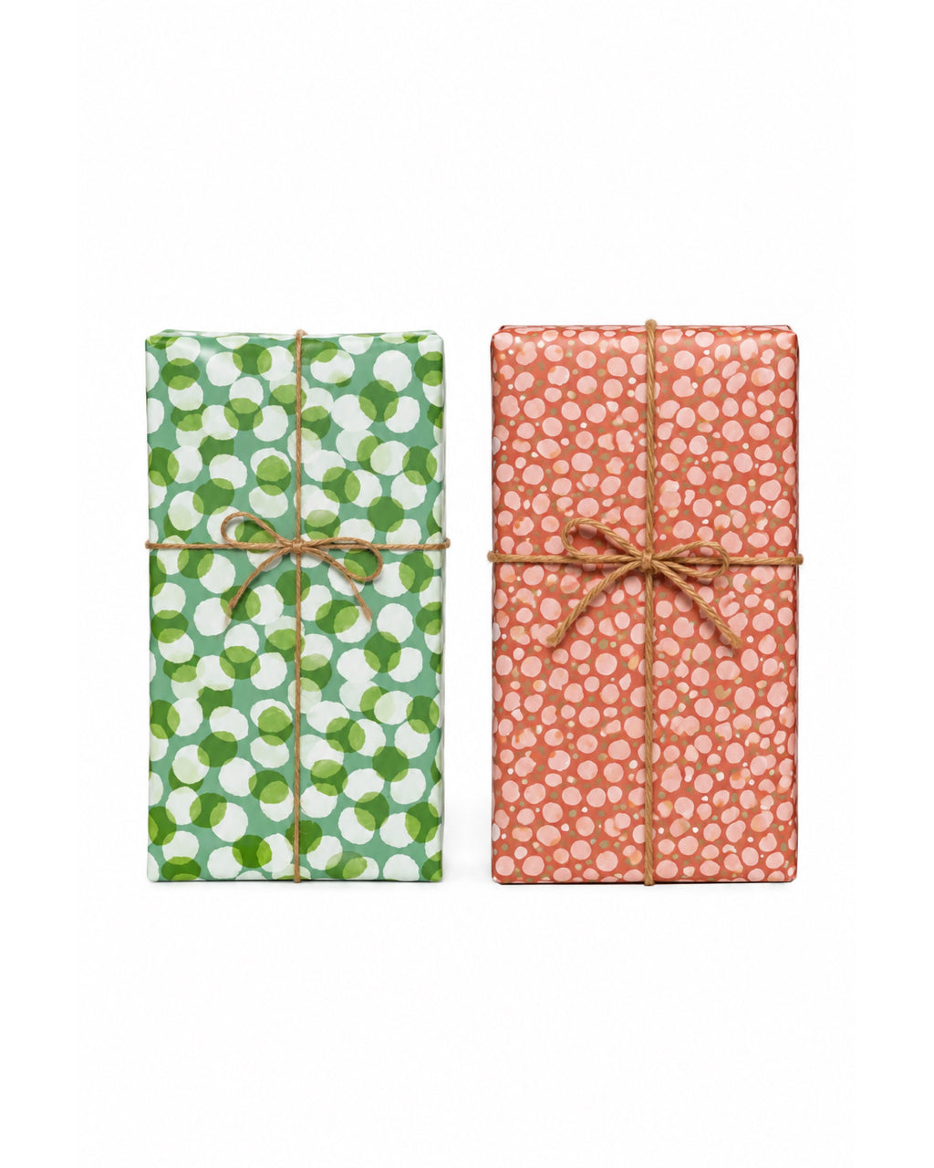 Kit Rollos Niños: regalos envueltos con la cara B de Kyoto (círculos) y de Viena (puntos)