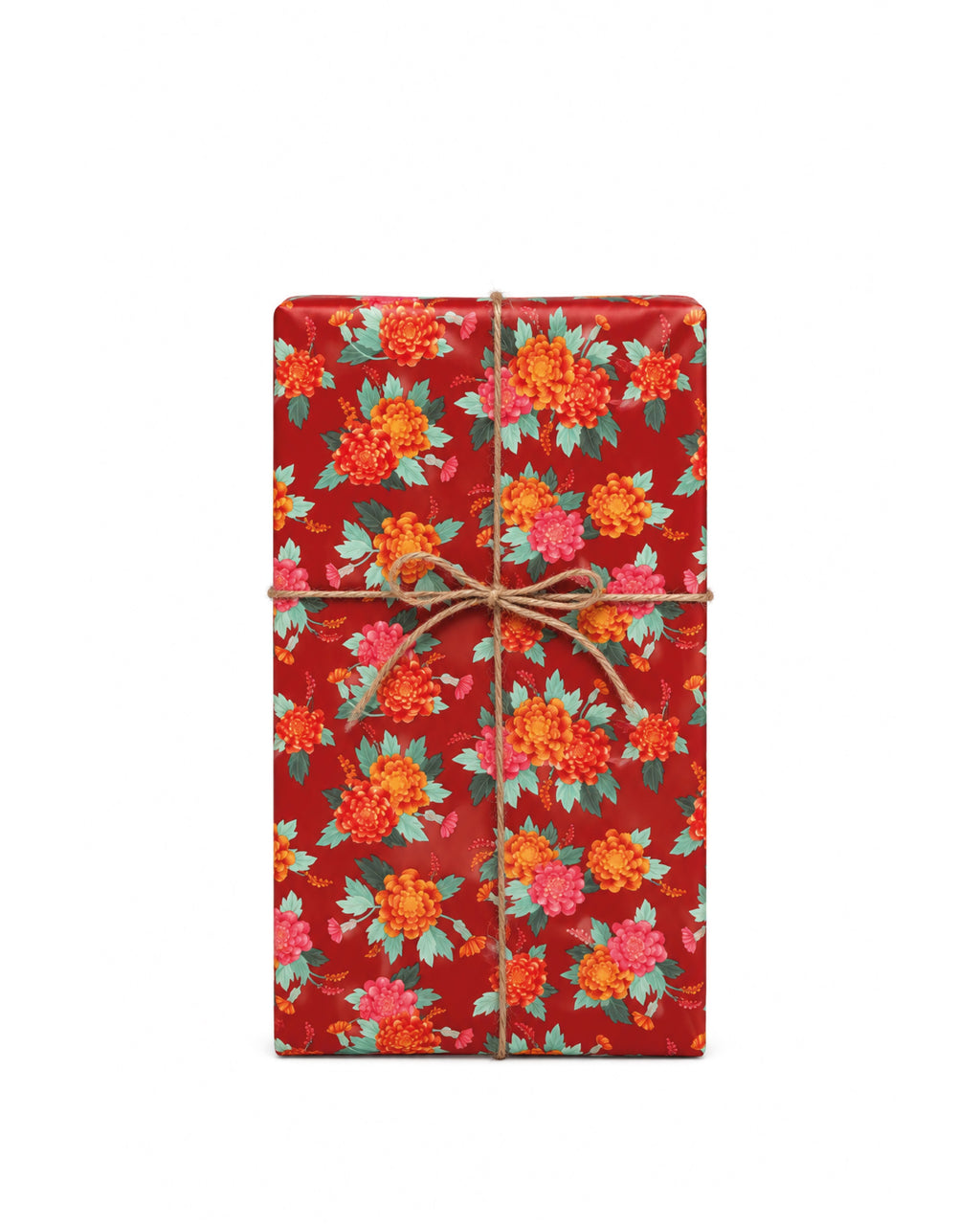 Rollo de papel de regalo Amalfi: regalo envuelto con la cara A (flores)