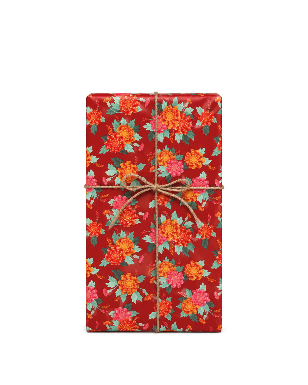 Rollo de papel de regalo Amalfi: regalo envuelto con la cara A (flores)