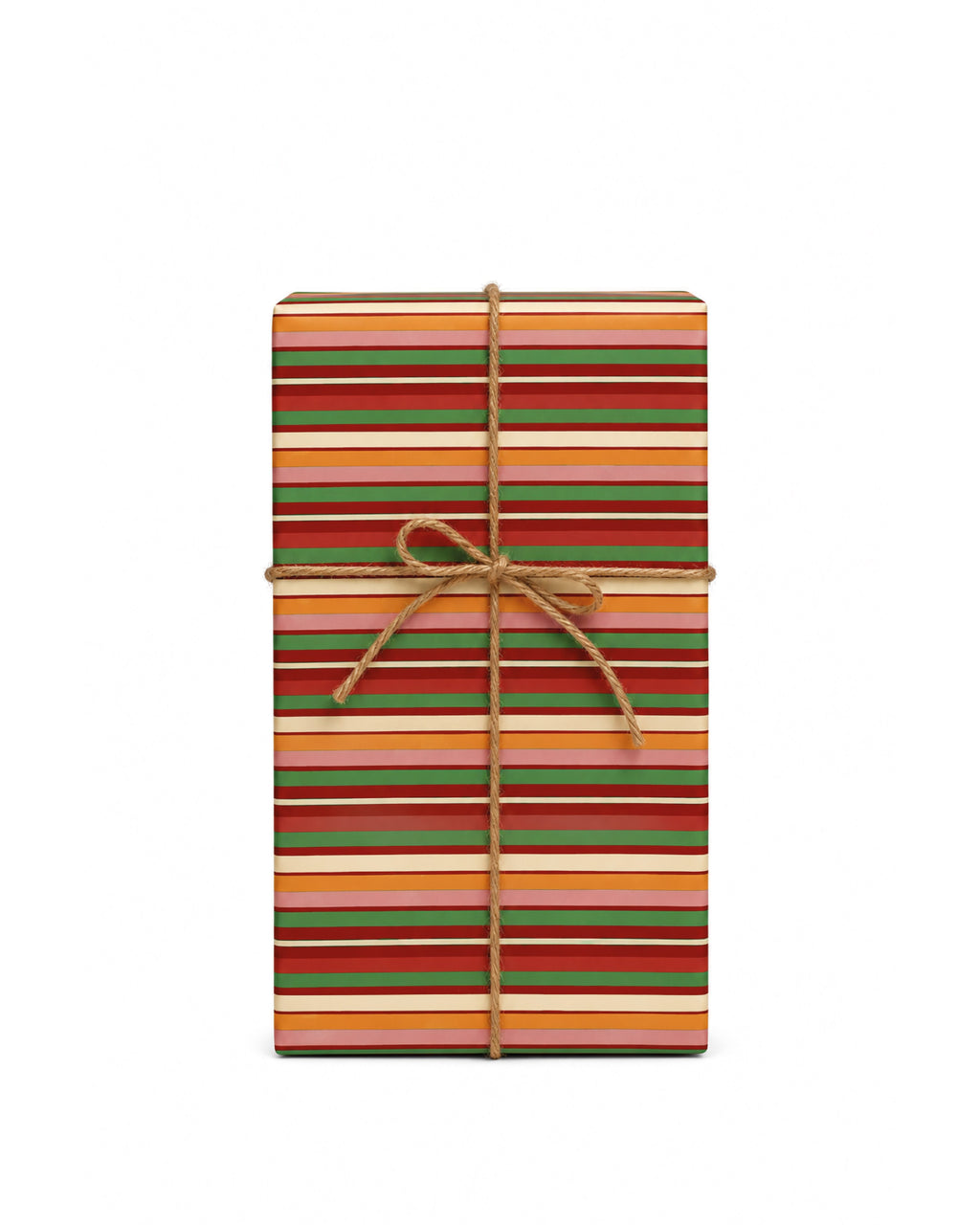 Rollo de papel de regalo Amalfi: regalo envuelto con la cara B (franjas)