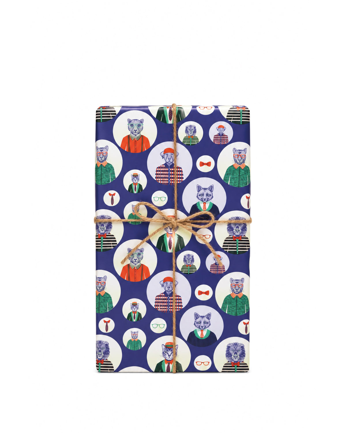 Rollo de papel de regalo Oxford: regalo envuelto con la cara A (animales con estilo)